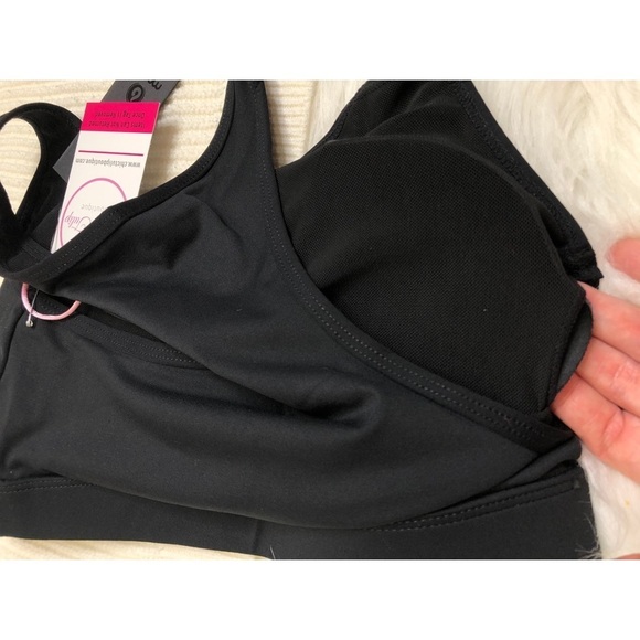 Mono B womens size S Sports bra racerback starts black silver star high support - Picture 11 of 13